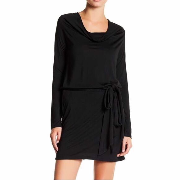 HAUTE HIPPIE Womens Backless Draped Neck Long Sleeve Bodycon Mini Jersey Dress - Picture 7 of 7
